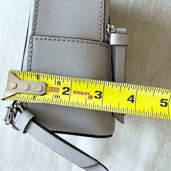 Kate Spade Bag Women’s Gray Leather Mini Cameron Backpack Convertible Straps - Picture 12 of 13